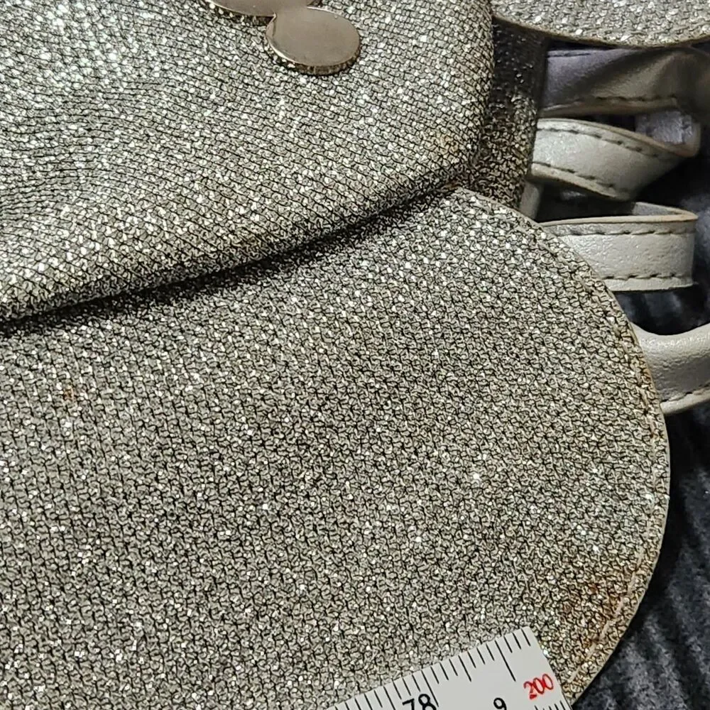 Mickey Mause Girls Kid Backpack Gray Metallic